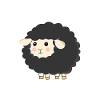 Mouton noir de la famille