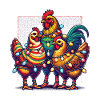 Christmas Funny Chickens With Lights