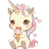 Foodie Unicorn, Kawaii Unicorn Drawing