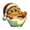 Merry Christmas Retro Cookie Design
