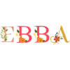 EBBA Name mit Blumen geschmückt