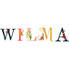 WILMA Name mit Blumen geschmückt