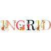 Le nom INGRID est fleuri