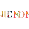 HEIDI Name mit Blumen geschmückt