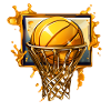 Cerceau de basket doré