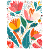 Otomi Blumenmuster Kulturelle Kunst
