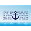 Nato Alfabet Maritim Radio Plakat Blå