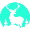 Cerf dans la lune