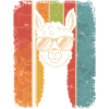 Cool alpaca with sunglasses