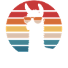 Cool alpaca with sunglasses