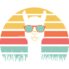 Cool alpaca with sunglasses