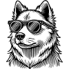 Dog with sunglasses