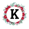 Letter k floral crown