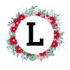 Lettre l couronne florale