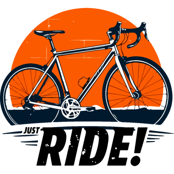 Koszulka "Just Ride - Retro Sunset Rower Szosowy prezent"