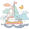 Sailing Comic Style