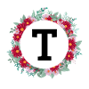 Buchstabe t Blumenkrone