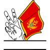 Flagge Montenegro Friedenszeichen Textraum