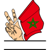 Flagge Marokko Friedenszeichen Textraum