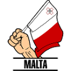 Flagge Malta erster Text MALTA