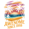 Awesome Since 1988 Beach Sunset