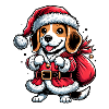Beagle Santa Claus
