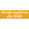 Nerds regieren transparente Schrift