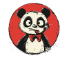 Panda mignon et fou