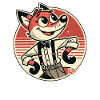 Funny and charming fox