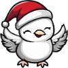 Colombe oiseau Noël mignon