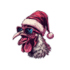 Rooster Turkey Christmas Funny