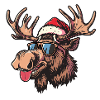 Moose Christmas Funny