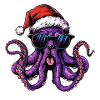 Pieuvre Noël Drôle