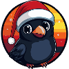 Raven Crow Christmas X-Mas