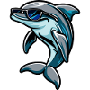 Dolphin Comic Cool