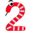 Number 2 Snake Red Kids