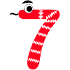 Number 7 Snake Red Kids
