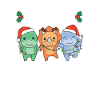 Merry Christmas Cute Dino Christmas Dinos