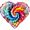 Psychedelic Rainbow Heart