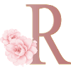 Letter R with flowers