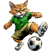 Chat Football Vert