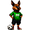 Hunde Fussball grün