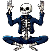 Skeletons Yoga Blue