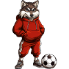 Wolf Footballer red