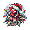 Christmas chicken with fairy lights