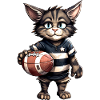 Cat Rugby Player