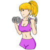 Fitness Woman Dumbbells