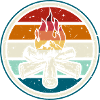 Campfire Crest Outdoors Badge