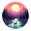 Majestic Deer at Sunset Gift