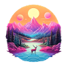 Majestic Deer at Sunset Gift